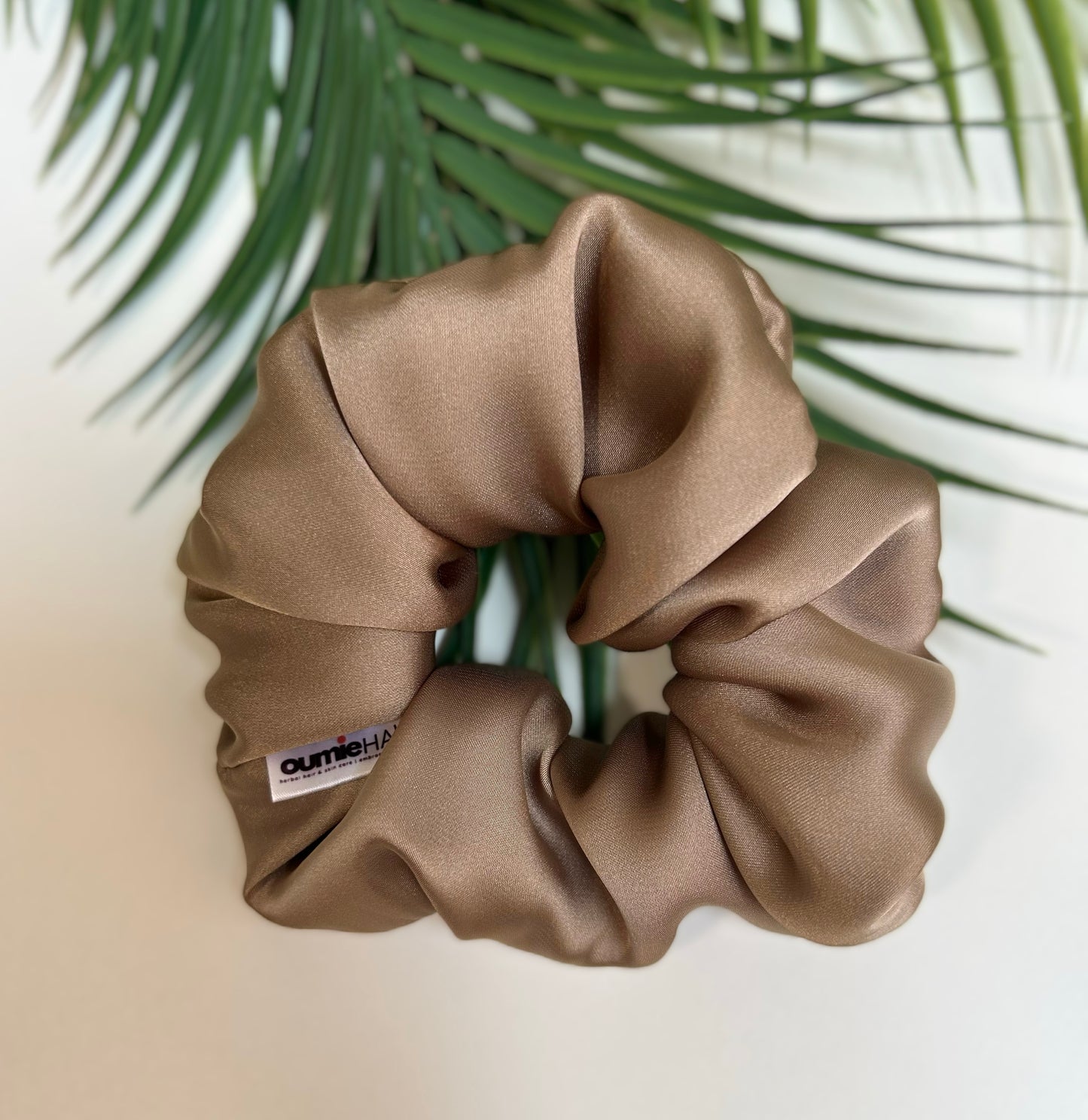 Champagne Silky Satin Scrunchie